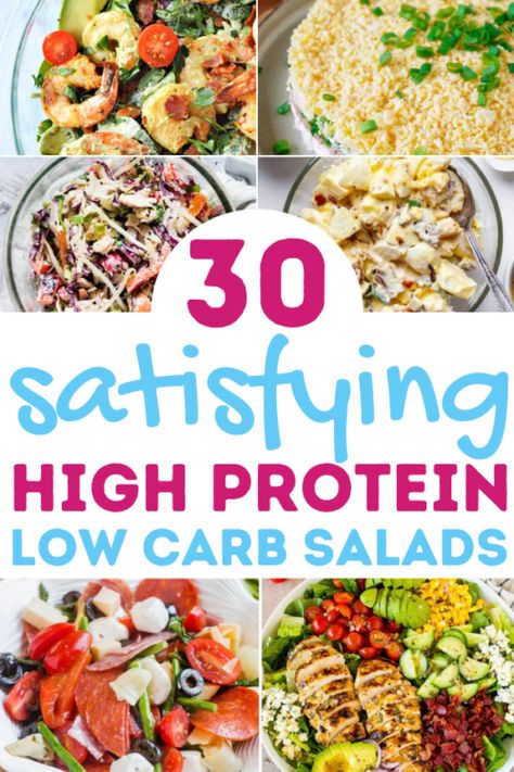 Salads Keto, Low Carb Salads, Protein Salads, Protein Salad Recipes, Fiber Recipes, Dinner Recipes For Family Easy, High Protein Salads, Healthy Dinner Recipes For Family, Protein Salad