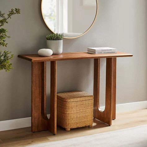 Modway Rivian 46" Console Table | Wayfair Mid Century Console Table Entryway, Midcentury Modern Console Table, Console Table For Living Room, Mid Century Modern Hallway Entryway, Console Table For Entryway, Console Chair, Entrance Console Design, Console Table Diy, Mid Century Modern Hallway