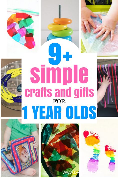 baby craft and gift ideas for one year olds Arts And Craft Activities, Baby Activities 1 Year, Activities For One Year Olds, Best Baby Toys, Baby Play Activities, Arts And Craft, Diy Mothers Day Gifts, Kids Sensory, Easy Activities