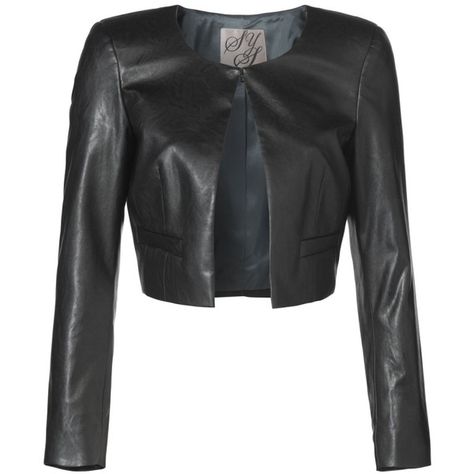 Imitatieleren bolero blazer Zwart ❤ liked on Polyvore featuring outerwear, jackets, blazers, bolero jacket, fake leather jacket, bolero blazer, vegan leather jacket and faux leather bolero jacket Black Leather Jacket With Lapel Collar For Semi-formal Occasions, Leather Bolero Jacket, Luxury Black Leather Jacket For Semi-formal Occasions, Elegant Semi-formal Leather Jacket With Button Closure, Semi-formal Leather Jacket With Button Closure, Bolero Blazer, Fake Leather Jacket, Leather Blouse, Leather Peplum