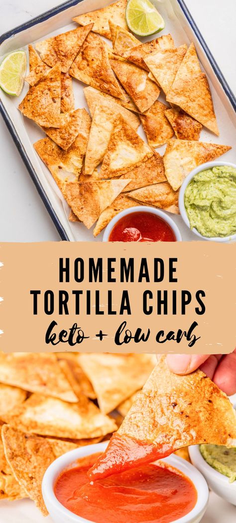 These homemade tortilla chips take just a few ingredients and then pop them into the air fryer for the perfect low carb dipper. The store bought keto tortilla chips lack flavor, but not these! They're ready in just minutes. keto snacks | keto chips | low carb tortilla chips Best Low Carb Tortillas, Low Carb Tortilla Chips, Keto Tortilla Chips, Cheap Low Carb Meals, Sugar Free Mom, Keto Tortilla, Keto Chips, Egg And Grapefruit Diet, Tortilla Chip Recipe