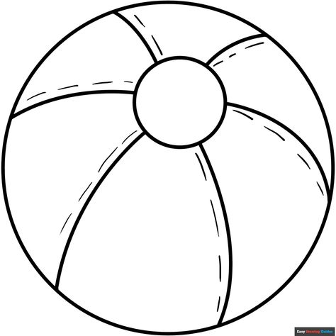 Free Beach Ball Coloring Page for Kids Simple Coloring Pages For Kids, Baseball Coloring Pages, Flower Coloring Sheets, Football Coloring Pages, Sports Coloring Pages, Free Printable Coloring Sheets, Heart Coloring Pages, Summer Coloring Pages, Coloring Ideas