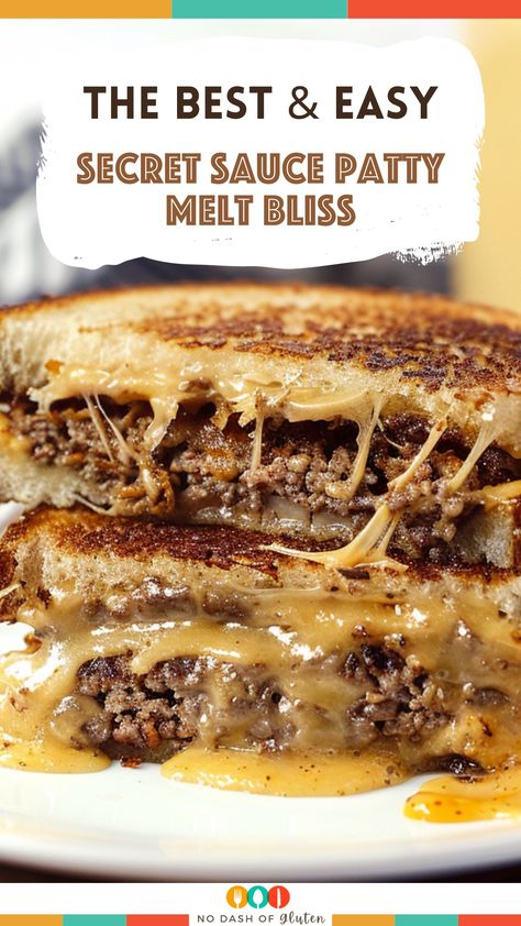 Secret Sauce Patty Melt Bliss Secret Sauce Patty Melt, Secret Sauce Patty Melt Bliss, Sausage Patty Melt, Party Melt Sauce, Sandwich On Rye Bread, Fresco Melt Sauce, Patty Melt On Sourdough, Blackstone Patty Melt, Bar Sandwiches Ideas