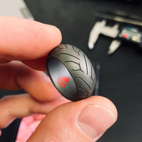 Tire ring, Wedding Ring on Instagram: “Titanium Rosso ll ☺️ #racerings #ducati #panigale #1299 #tirering” Tire Ring, David Dubnitskiy, Tire Rings, Mens Sterling Silver Jewelry, American Logo, Cool Rings For Men, Man Ring, Men's Formal Style, Ducati Panigale