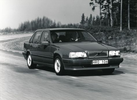 Volvo 850 Sedan, press photo, Sweden, early 1990s Volvo 850, Press Photo, Sweden, Volvo, Trucks, Bike