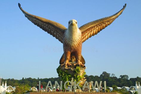 Big eagle statue on Langkawi island. Big eagle statue - the symbol of Langkawi i , #Sponsored, #statue, #eagle, #Big, #Langkawi, #Malaysia #ad Burung Helang Langkawi, Island Editorial, Langkawi Island, Langkawi Malaysia, Eagle Statue, Fav Place, Stock Photography Free, Modern Graphic Design, Capital City