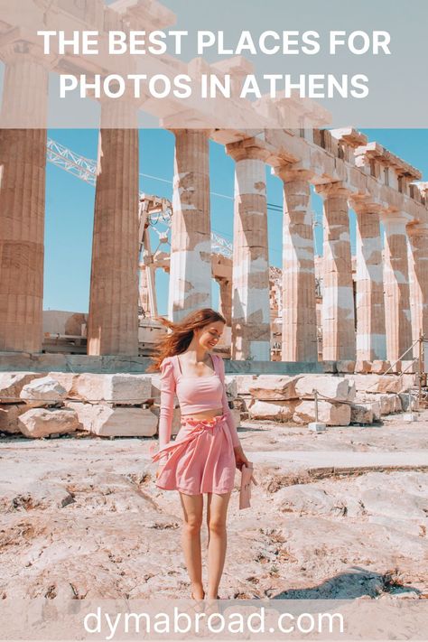 Photos To Take In Greece, Athens Outfits Summer, Outfits For Athens Greece, Athens Instagram Spots, Athens Instagram Pictures, Greece Instagram Pictures, Athens Outfit, Athens Greece Outfit, Trek Outfits