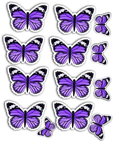 Purple Butterfly Cake, Lol Doll Cake, Butterfly Music, Butterfly Invitations, Butterfly Cake Topper, Diy Photo Book, Butterfly Artwork, Bff Drawings, Birthday Cake Topper Printable