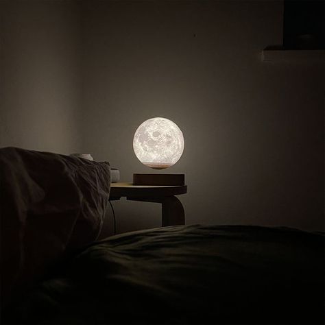 Craters On The Moon, Sphere Light, Magnetic Levitation, Moon Lamp, Keep The Lights On, Low Tech, 3d Printing Technology, Portable Light, Walnut Wood