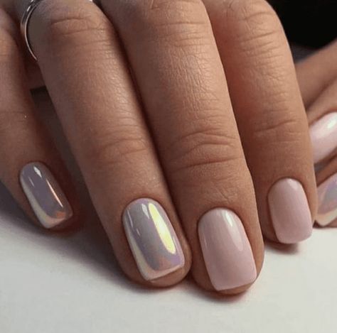 40 Best Chrome Nail Ideas Summer Nails Colors Designs, Classy Nail Art, French Pedicure, Makeup Nails Designs, Classy Nail Designs, Short Nails Art, Her Nails, Short Nail Designs, Neutral Nails