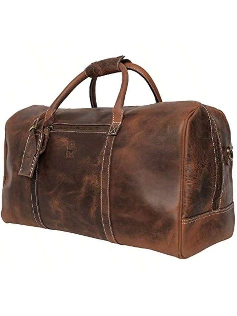 "Rugged Leather Duffle Bag for Men - Holdall Airplane Underseat Travel Duffel Overnight Bag - Rustic Design"Rugged Leather Duffle Bag For Men - Holdall Airplane Underseat Travel Duffel Overnight Bag - Rustic Design DarkBrown1         Sports & Outdoor Accessories, size features are:Bust: ,Length: ,Sleeve Length: