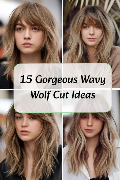 Discover the edgy and stylish trend of the wolf cut! 🐺✂️ Embrace a bold new look with a Wavy Wolf Cut that adds texture and attitude to your short hair. Find inspiration for your next haircut with these chic and effortless styles. Whether you want to go full wolf cut or just add some subtle layers, this trend is perfect for anyone wanting to make a statement with their hair. Transform your look and unleash your inner wild side with a fresh new hairstyle! Kids Wolf Cut Hair, Fox Cut Hairstyle, Wolf Cut No Bangs, Wavy Wolf Cut, Colored Bangs, Trendy Layered Hairstyles, Octopus Haircut, Big Bouncy Curls, Subtle Layers