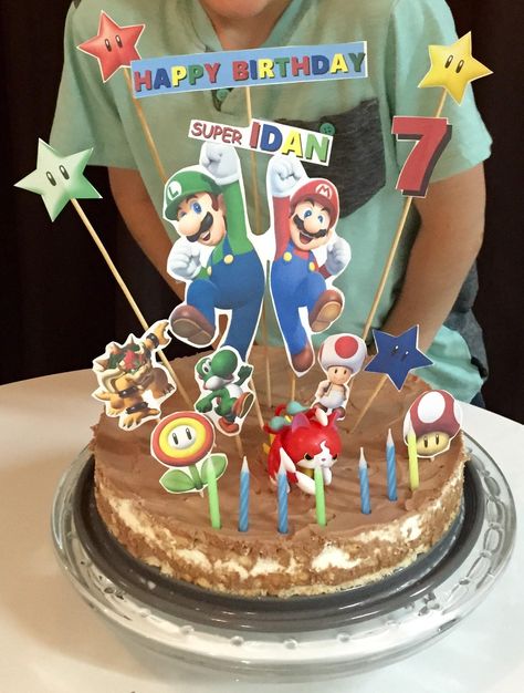 Super Mario Diy, Super Mario Brothers Cake, Mario Brothers Cake, Mario Diy, Have A Great Birthday, Mario Bros Cake, Super Mario Bros Birthday Party, Super Mario Cake, Mario Cake