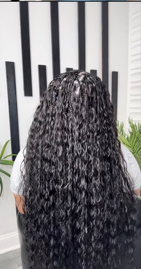 Goddess Braids Full, Full Goddess Braids, Bora Bora Braids, Boho Braids Natural Hair, Island Hairstyles, Bora Braids, School Baddie, Hair Facts, Feed In Braids Hairstyles