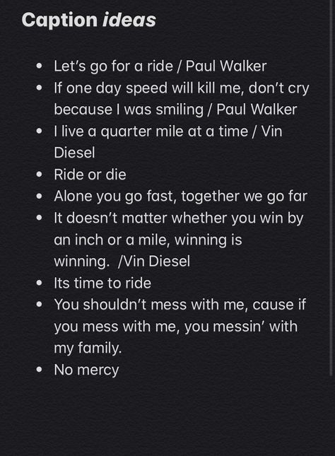 Truck Instagram Captions, Car Post Captions Instagram, New Car Captions Instagram Story, Atv Riding Instagram Captions, Car Rides Quotes Feelings, Race Car Captions Instagram, Car Photo Captions Instagram, Motorcycle Captions Instagram, Car Ride Captions Instagram