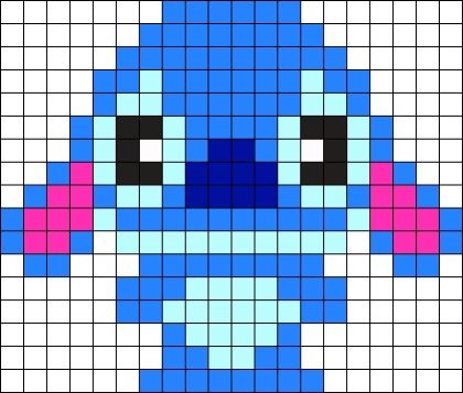 Pixel Drawing, Dishcloth Pattern, Pixel Pattern, Perler Patterns, Fuse Beads, Perler Bead Patterns, Stitch Disney, Lilo And Stitch, Bead Art