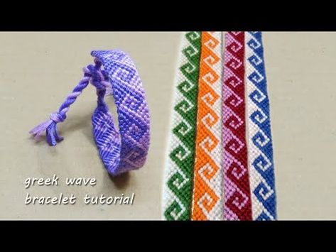 Greek Wave Friendship Bracelet Tutorial Step by Step - YouTube Greek Wave Friendship Bracelet Tutorial, Wave Friendship Bracelet Tutorial, Greek Wave Friendship Bracelet, Bracelet Tutorial Step By Step, Wave Friendship Bracelet, Bracelet Step By Step, Friendship Bracelet Tutorial, Beginner Crafts, Friendship Bracelets Tutorial