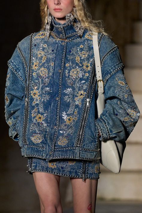 Wishlist 2024, Resort 2023, Denim Inspiration, Embellished Denim, Fashion Attire, Fashion Design Clothes, Slow Fashion, Couture Fashion, Denim Fashion