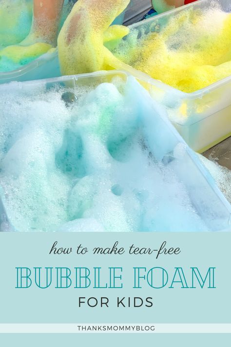 Foam Sensory Play, Foam For Kids, Bubble Station, Bubble Crafts, Kids Sensory Activities, Bubble Activities, Summer Lesson, Bubble Foam, Science Experiments For Preschoolers