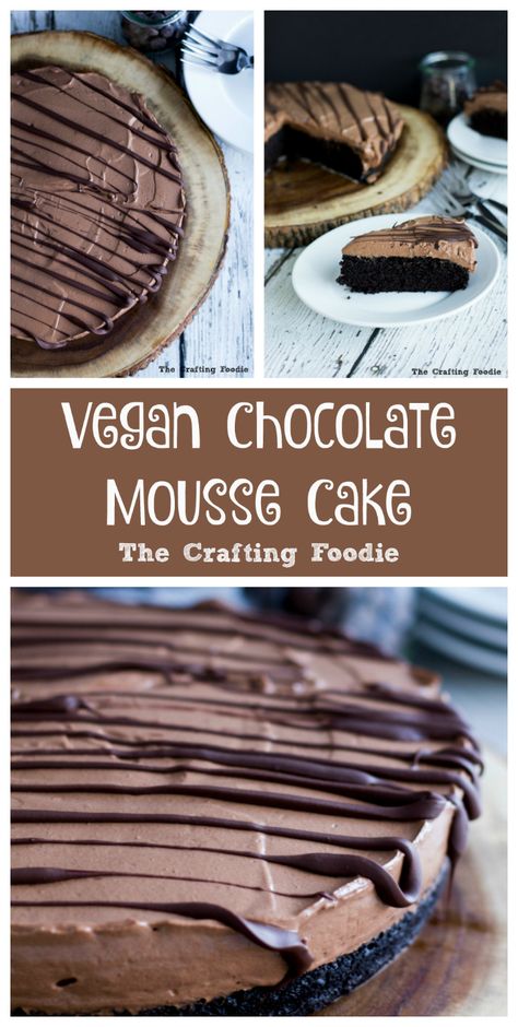 Chocolate vegano! Vegan Chocolate Mousse Cake, Healthy Vegan Dessert, Vegan Chocolate Mousse, Dessert Oreo, Coconut Dessert, Berry Recipes, Drink Inspiration, Vegan Cakes, Berry Dessert