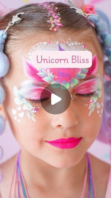 Unicorn Inspired Makeup, Kids Makeup Ideas, Unicorn Face Paint Easy, Face Paint Unicorn, Kids Face Painting Ideas, Unicorn Face Paint, Face Painting Easy, Unicorn Face, Face Painting Designs