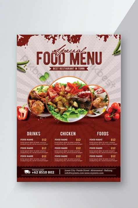 Special Food Menu Flyer | PSD Free Download - Pikbest Food Broucher Design Creative, Menu Banner Design, Menu Design Layout, Makanan Cepat Saji, Food Layout, Menu Card Design, Flyer Inspiration, Menue Design, Menu Flyer