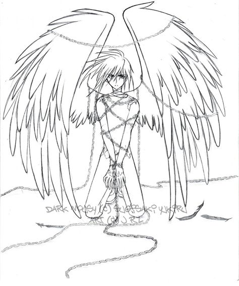 Fallen Angel Wings Drawing | Angels in Chains http://hermionechan.deviantart.com/art/x-Fallen-Angel ... Folded Angel Wings Drawing Reference, Fallen Angel Wings Drawing, Drawing Base Angel, Fallen Angel Pose, Fallen Angel Drawing, Drawing Positions, Drawing Angels, Fallen Angel Wings, Pose Base