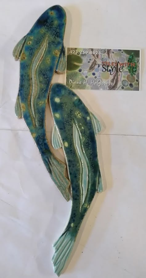 Gorgeous, blue, green trout shaped, mosaic fish tiles for sliced pebble, polished pebble, & rock shower floors and walls. Fish Tile Bathroom, Super Small Bathroom, Shower Wall Tiles, Fish Tiles, Mosaic Tile Kitchen, Small Shower, Pebble Floor, Shower Wall Tile, Small Bathroom Renovations