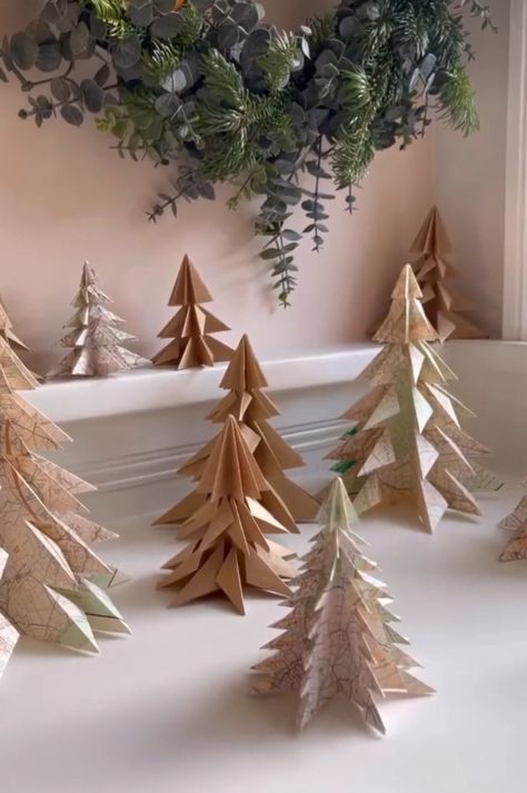 30+ alternative Christmas tree ideas | Style Curator Alternative Christmas Tree Ideas, Sustainable Christmas Decorations, Photo Christmas Tree, Pallet Christmas Tree, Sustainable Christmas, Paper Christmas Decorations, Pallet Christmas, Eco Friendly Christmas, Alternative Christmas