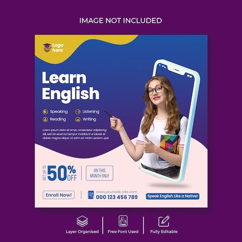 Ielts Poster Design, Coaching Instagram, Graphic Design Posters Layout, Ielts Coaching, English Language Course, Education Poster Design, Learn English Speaking, Ad Poster, Learn Earn