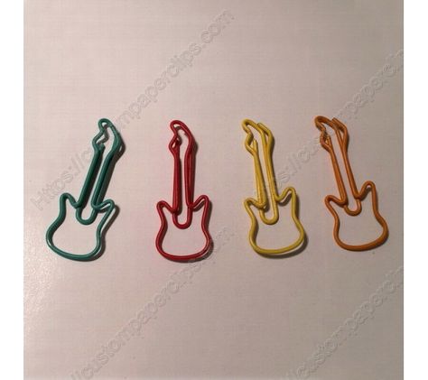 Guitar Shaped Paper Clips-Fancy Gifts Metal Art Clips, Ideas With Paper Clips, Things To Make Out Of A Paperclip, Diy Paper Clips, Paper Clip Crafts, Paper Clip Wire Jewelry, Paper Clips Diy, Shaped Paper Clips, Paperclip Crafts