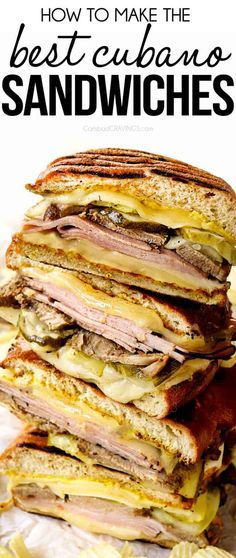 Easy Cuban Sandwich, Cuban Sandwich Recipe, Ultimate Sandwich, Cheese Pickles, Cubano Sandwich, Cuban Sandwich, Sandwich Ingredients, Cuban Recipes, Delicious Sandwiches