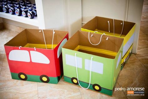 Auto Party, Cardboard Box Car, Cardboard Car, Transportation Crafts, Dramatic Play Preschool, Cardboard Box Crafts, Transportation Theme, Baby Boom, Cars Birthday Parties