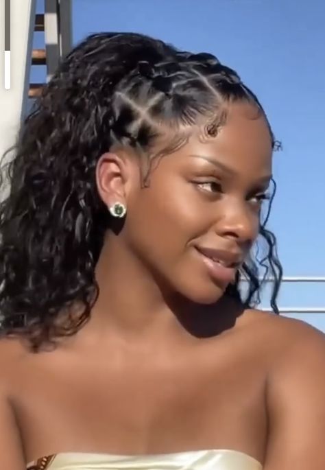 90 Hairstyles 90s Hair Curly, 90s Twist Hairstyles, 90s Hairstyles Braids, 90s Curly Hairstyles, Curly Braided Hairstyles, 3c Hair, Hairstyle Idea, Big Box Braids Hairstyles, Feed In Braids Hairstyles