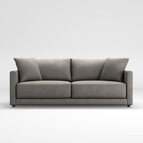 Gather Deep Sofa + Reviews | Crate and Barrel Petite Sofa, Deep Seated Sofa, Deep Sofa, Apartment Sofa, Sofa Review, Sofa Bench, Trim Top, Comfortable Sofa, Unique Furniture