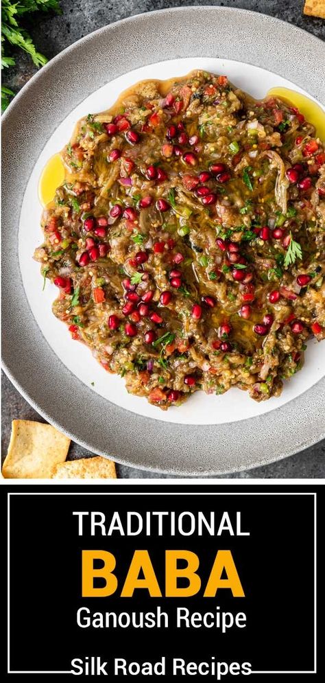 Eggplant Pomegranate, Best Baba Ganoush Recipe, Baba Ganoush Recipe, Eggplant Moussaka, Babaganoush Recipe, Eggplant Dip, Baba Ganoush, Roasted Eggplant, Delicious Appetizer Recipes