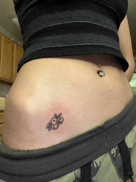 Kevin Henkes Tattoo, Tiny Blueberry Tattoo, Blueberry Stamp Tattoo, Blueberries For Sal Tattoo, Strawberry And Blueberry Tattoo, Blueberry Tattoo Minimalist, Granola Tattoo Ideas, Happy Tattoo Ideas, Junebug Tattoo