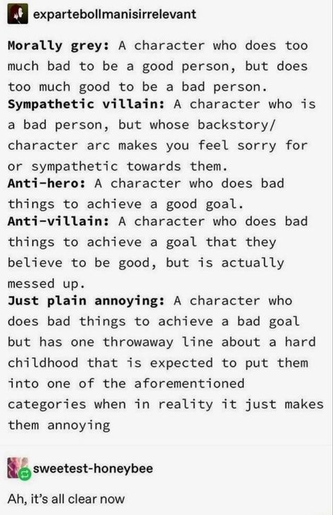 How To Make A Villain, How To Make A Good Villain, How To Make A Good Character, Villain Tumblr, Boyfriend Tumblr, Villain X Hero, Good Villain, Annoying Boyfriend, Writing Prompts Book