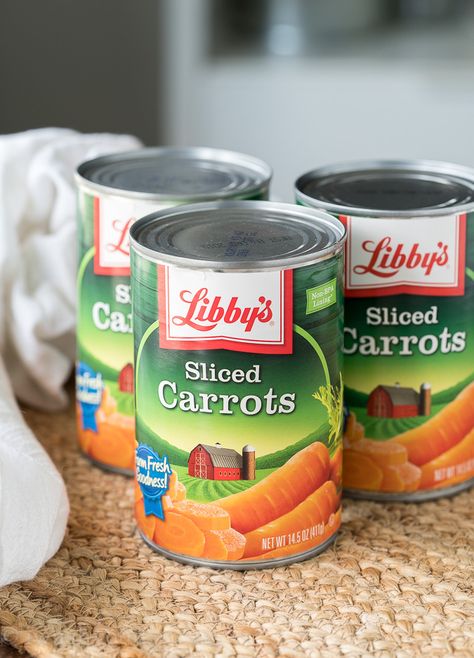 I love using Libby's canned sliced carrots to make this super simple veggie side dish! Canned Vegetable Recipes, Candy Carrots Recipe, Brown Sugar Carrots, Carrot Recipes Side Dishes, Thanksgiving Vegetables Side Dishes, Brown Sugar Glazed Carrots, Recipes For Easter, Easy Veggie Side Dish, Canned Carrots