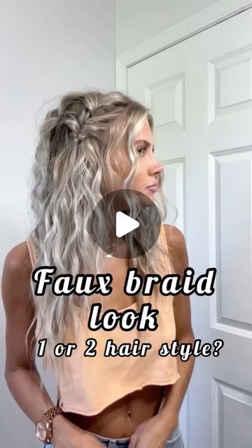 Crimped Hair From Braids, Styling Crimped Hair, How To Style Crimped Hair, Beachy Braids, Faux Braid, Faux Braid Hairstyles, Crimped Hairstyles, Faux Braids, Chic Prom Dresses