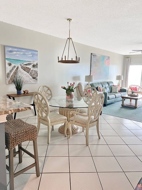 Our Beach Condo Makeover – Less Than Perfect Life of Bliss Beach Condos Interiors, Florida Condo Decorating Ideas, Florida Beach Condo, Small Beach Condo Decorating Ideas, Beach Condo Decorating Ideas, Beach Condo Remodel, Florida Beach House Decor, Florida Condo Decor, Small Condo Decorating