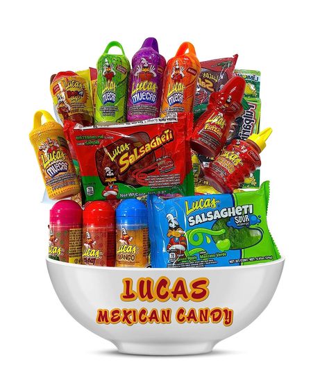 MEXICAN ADDICTION Lucas Candy, Snack Cart, Hot Candy, Mexican Snacks, Mexican Candy, Junk Food Snacks, Snack Foods, Easter Gift Baskets, Sour Candy