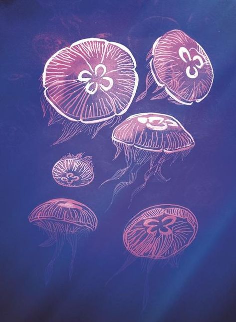 Fish Deep Sea, Deep Sea Jellyfish, Sea Jellyfish, Moon Jelly, Jelly Fish, Deep Sea, Jellyfish, Jelly, Giclee Print