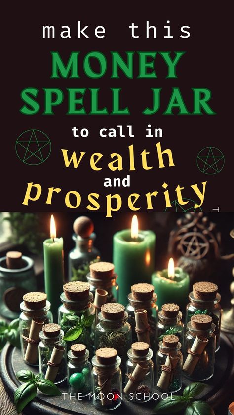 Lucky Spell Jar, Easy Spell Jars Recipes, Money Spell Chant, Good Luck Spell Jar, Money Jar Spell, Prosperity Spell Jar, Money Spell Jar, Wealth Spell, Money Codes