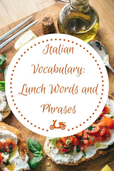 [Italian Vocabulary] È ora di pranzo: a list of common Italian words and phrases to be used at lunchtime How To Speak Italian, Italian Verbs, Phrase Of The Day, Italian Vocabulary, Italian Favorites, Italian Language Learning, Italian Phrases, Italian Lifestyle, Italian Christmas