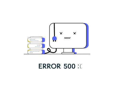 Error 500 by aLi aboLfazli on Dribbble Micro Animation, Friday Illustration, Black And White Makeup, Modern Layout, Ui Animation, White Makeup, Purple Fire, Graphics Animation, Motion Design Animation