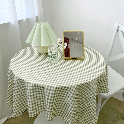 Korean Small Plaid Tablecloth Washable Rectangular Table Cloth Ins Protector for Office Desk Simple Wddding Party Table Cover _ - AliExpress Mobile Plaid Table Cloth, Pink Tablecloth, Desk Cover, Green Tablecloth, Plaid Tablecloth, Lattice Design, Plaid Fashion, Photo Background, My New Room