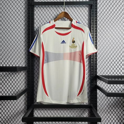 2006 Retro France Away Football Shirt France Football Jersey, France World Cup Jersey, France Football Shirt, France Jersey, World Cup Jerseys, Men's Soccer Teams, Women's Soccer Team, Atletico Mg, International Football