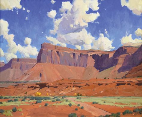 Pastel Projects, Southwest Art Paintings, Southwest Artwork, Desert Paintings, Edgar Payne, Southwest Sunset, Southwest Landscape, Sky Island, Maynard Dixon