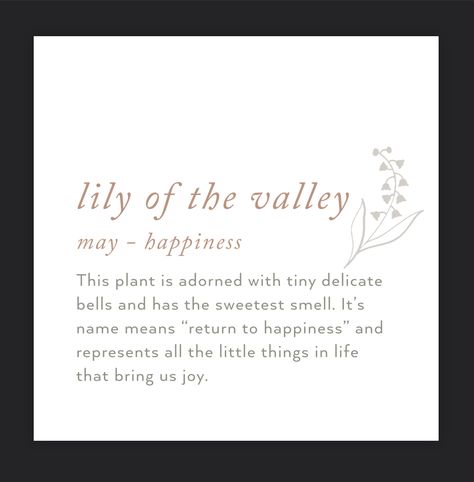 Meaning Of Lily Of The Valley, Lily Of The Valley Meaning, Lily Quotes, Flowers Month, Lily Meaning, Bible Meaning, May Birth Flower, Aesthetic Tumblr Backgrounds, May Birth Flowers